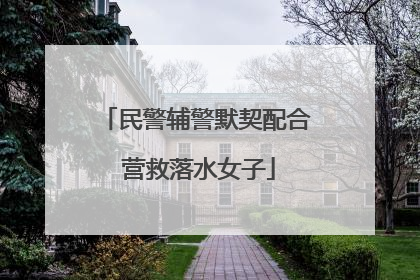 民警辅警默契配合 营救落水女子