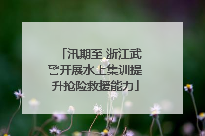 汛期至 浙江武警开展水上集训提升抢险救援能力
