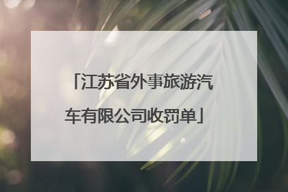 江苏省外事旅游汽车有限公司收罚单