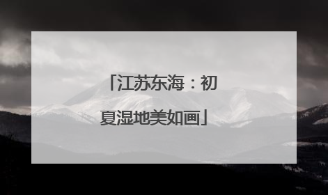 江苏东海：初夏湿地美如画