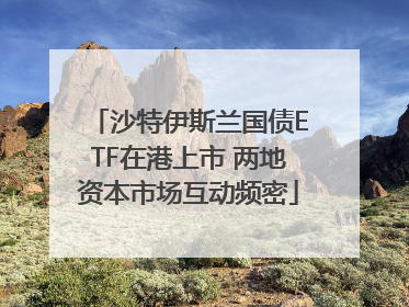 沙特伊斯兰国债ETF在港上市 两地资本市场互动频密