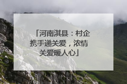 河南淇县：村企携手递关爱，浓情关爱暖人心