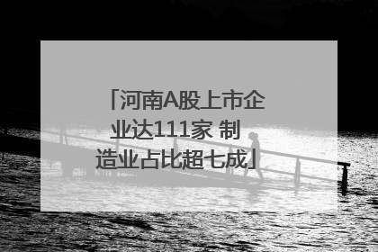 河南A股上市企业达111家 制造业占比超七成