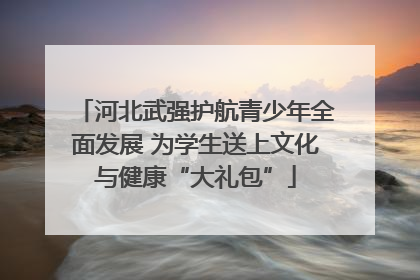 河北武强护航青少年全面发展 为学生送上文化与健康“大礼包”
