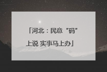 河北：民意“码”上说 实事马上办