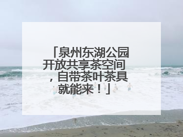 泉州东湖公园开放共享茶空间，自带茶叶茶具就能来！