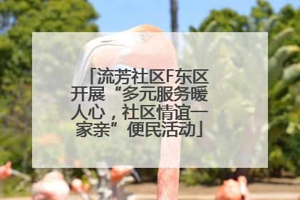 流芳社区F东区开展“多元服务暖人心，社区情谊一家亲”便民活动