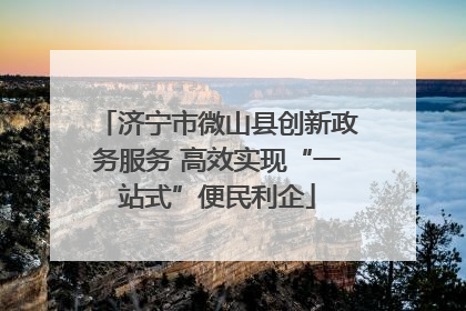济宁市微山县创新政务服务 高效实现“一站式”便民利企