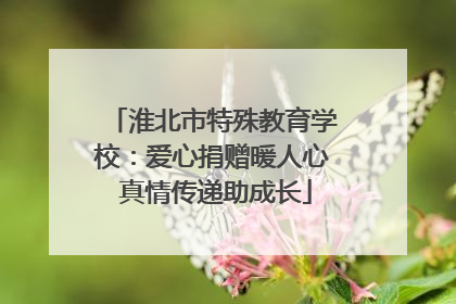 淮北市特殊教育学校：爱心捐赠暖人心 真情传递助成长