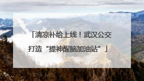 清凉补给上线！武汉公交打造“提神醒脑加油站”