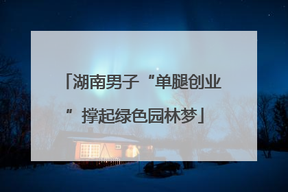 湖南男子“单腿创业”撑起绿色园林梦