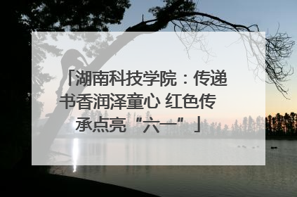 湖南科技学院：传递书香润泽童心 红色传承点亮“六一”