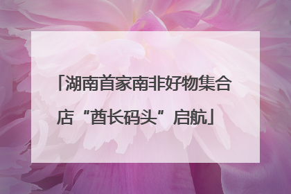 湖南首家南非好物集合店“酋长码头”启航
