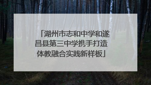 湖州市志和中学和遂昌县第三中学携手打造体教融合实践新样板