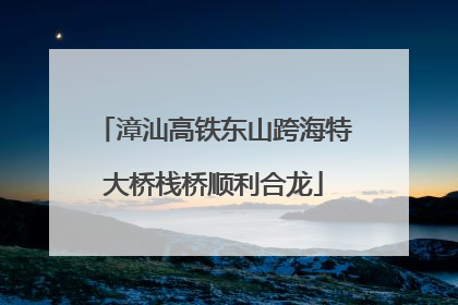 漳汕高铁东山跨海特大桥栈桥顺利合龙