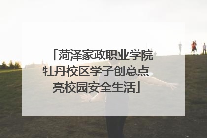 菏泽家政职业学院牡丹校区学子创意点亮校园安全生活