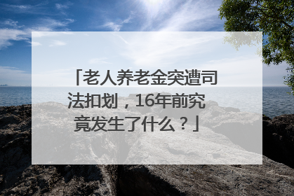 老人养老金突遭司法扣划，16年前究竟发生了什么？