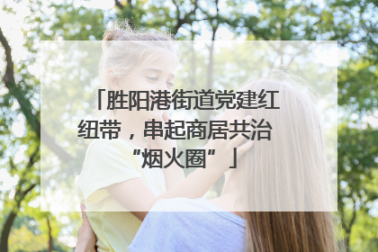 胜阳港街道党建红纽带，串起商居共治 “烟火圈”