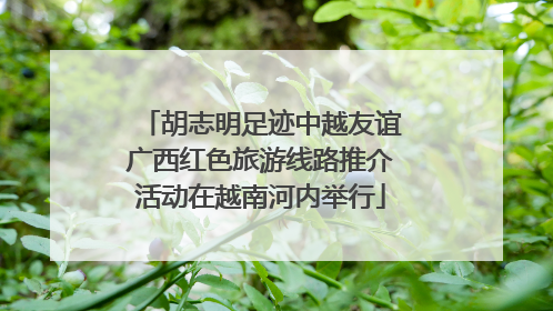 胡志明足迹中越友谊广西红色旅游线路推介活动在越南河内举行