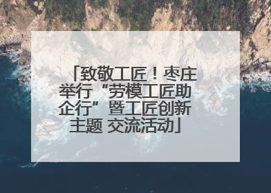 致敬工匠！枣庄举行“劳模工匠助企行”暨工匠创新主题 交流活动