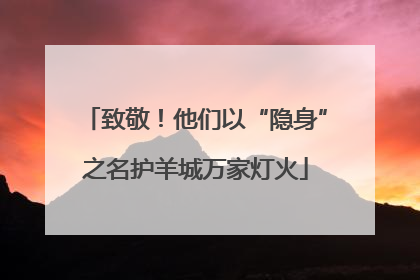 致敬！他们以“隐身”之名护羊城万家灯火