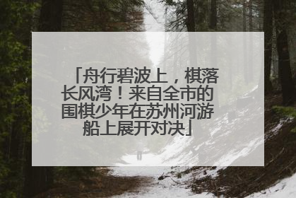 舟行碧波上，棋落长风湾！来自全市的围棋少年在苏州河游船上展开对决