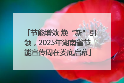 节能增效 焕“新”引领，2025年湖南省节能宣传周在娄底启幕