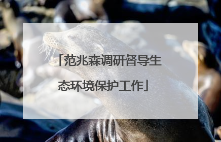 范兆森调研督导生态环境保护工作