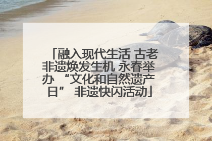 融入现代生活 古老非遗焕发生机 永春举办 “文化和自然遗产日” 非遗快闪活动