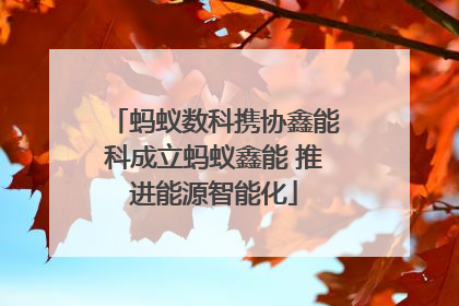 蚂蚁数科携协鑫能科成立蚂蚁鑫能 推进能源智能化
