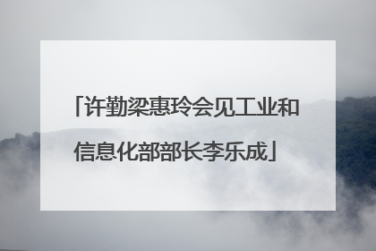许勤梁惠玲会见工业和信息化部部长李乐成