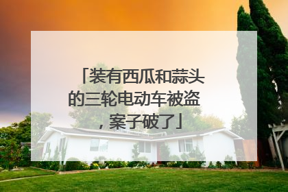 装有西瓜和蒜头的三轮电动车被盗，案子破了