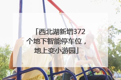 西北湖新增372个地下智能停车位，地上变小游园