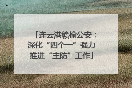 连云港赣榆公安：深化“四个一”强力推进“主防”工作