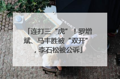 连打三“虎”！罗增斌、马丰胜被“双开”，李石松被公诉