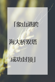 象山港跨海大桥双塔成功封顶