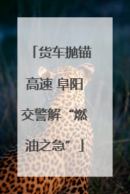 货车抛锚高速 阜阳交警解“燃油之急”