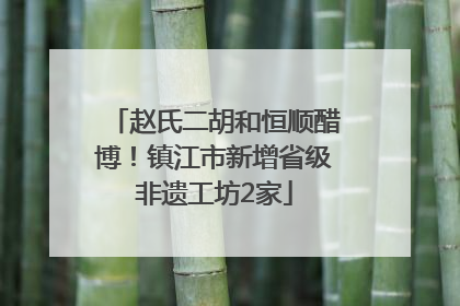 赵氏二胡和恒顺醋博！镇江市新增省级非遗工坊2家