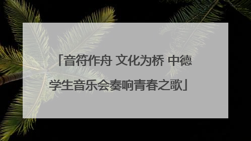 音符作舟 文化为桥 中德学生音乐会奏响青春之歌