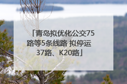 青岛拟优化公交75路等5条线路 拟停运37路、K20路