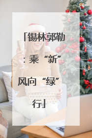 锡林郭勒：乘“新”风向“绿”行