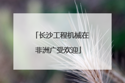 长沙工程机械在非洲广受欢迎