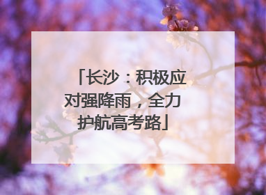 长沙：积极应对强降雨，全力护航高考路