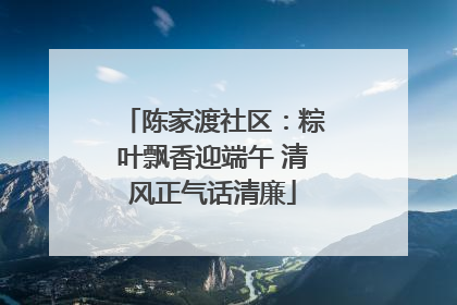陈家渡社区：粽叶飘香迎端午 清风正气话清廉