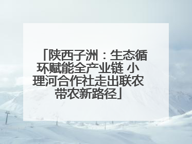 陕西子洲：生态循环赋能全产业链 小理河合作社走出联农带农新路径