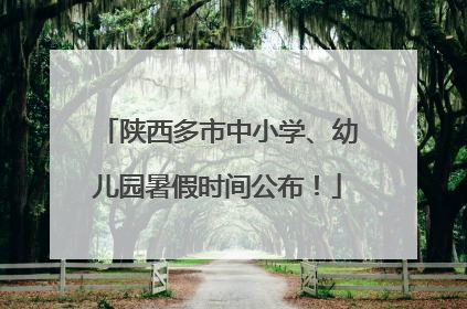 陕西多市中小学、幼儿园暑假时间公布！