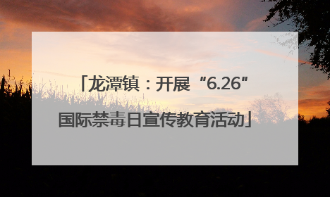 龙潭镇：开展“6.26”国际禁毒日宣传教育活动
