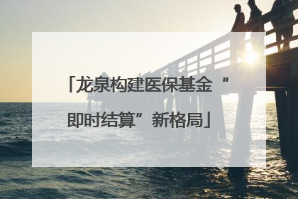 龙泉构建医保基金“即时结算”新格局