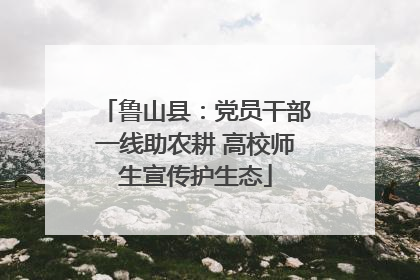 鲁山县：党员干部一线助农耕 高校师生宣传护生态