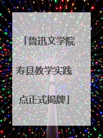 鲁迅文学院寿县教学实践点正式揭牌